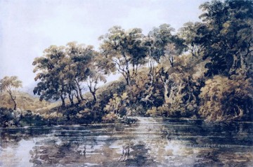 Thomas Girtin Painting - Estanque pintor acuarela paisaje Thomas Girtin